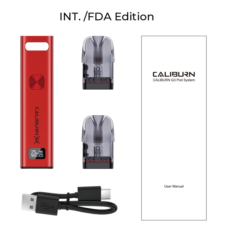 Комплектация Caliburn G3 POD kit 