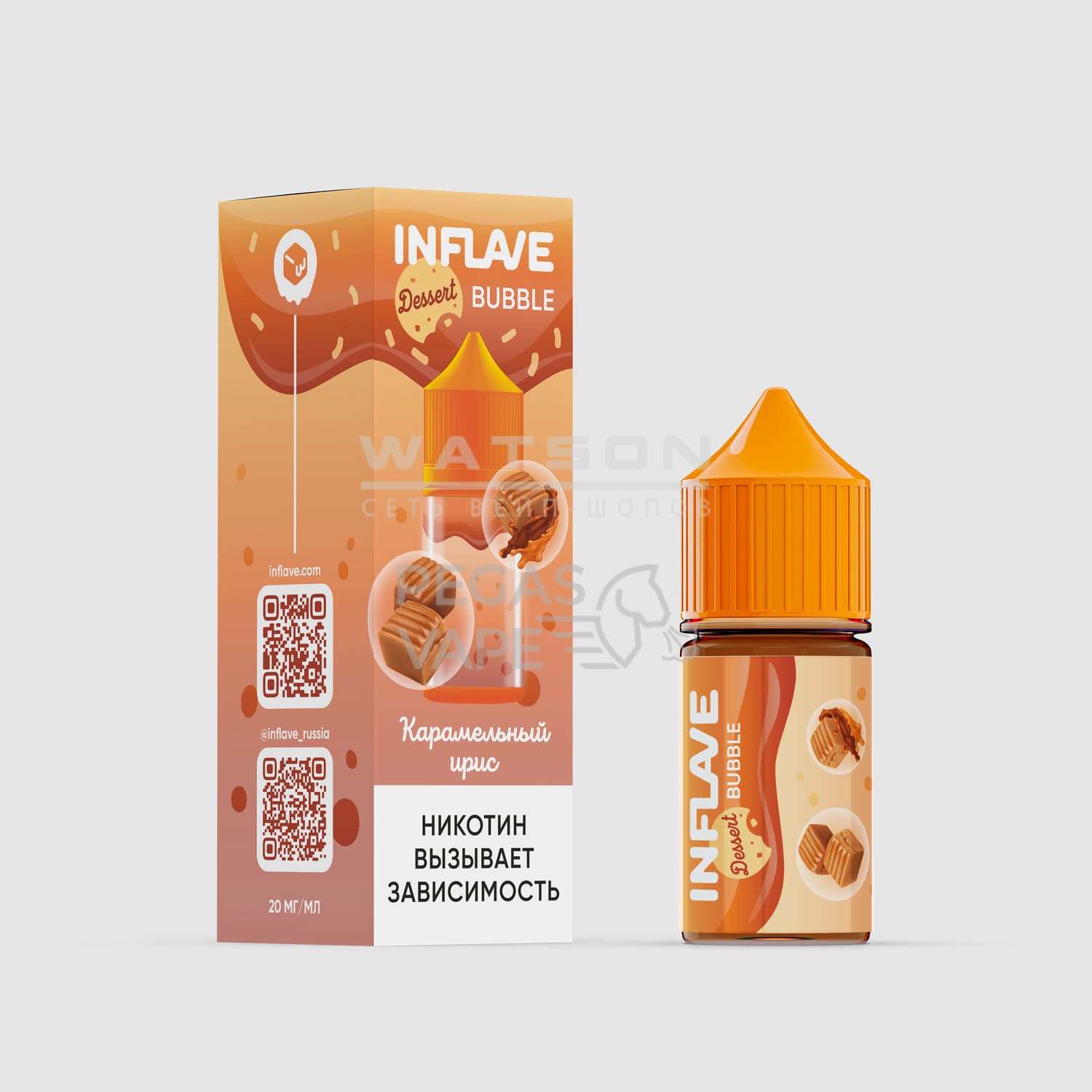 Жидкость INFLAVE BUBBLE (Карамельный ирис) 30 мл 2% (20 мг/мл) Жидкость INFLAVE BUBBLE (Карамельный ирис) 30 мл 2% (20 мг/мл)