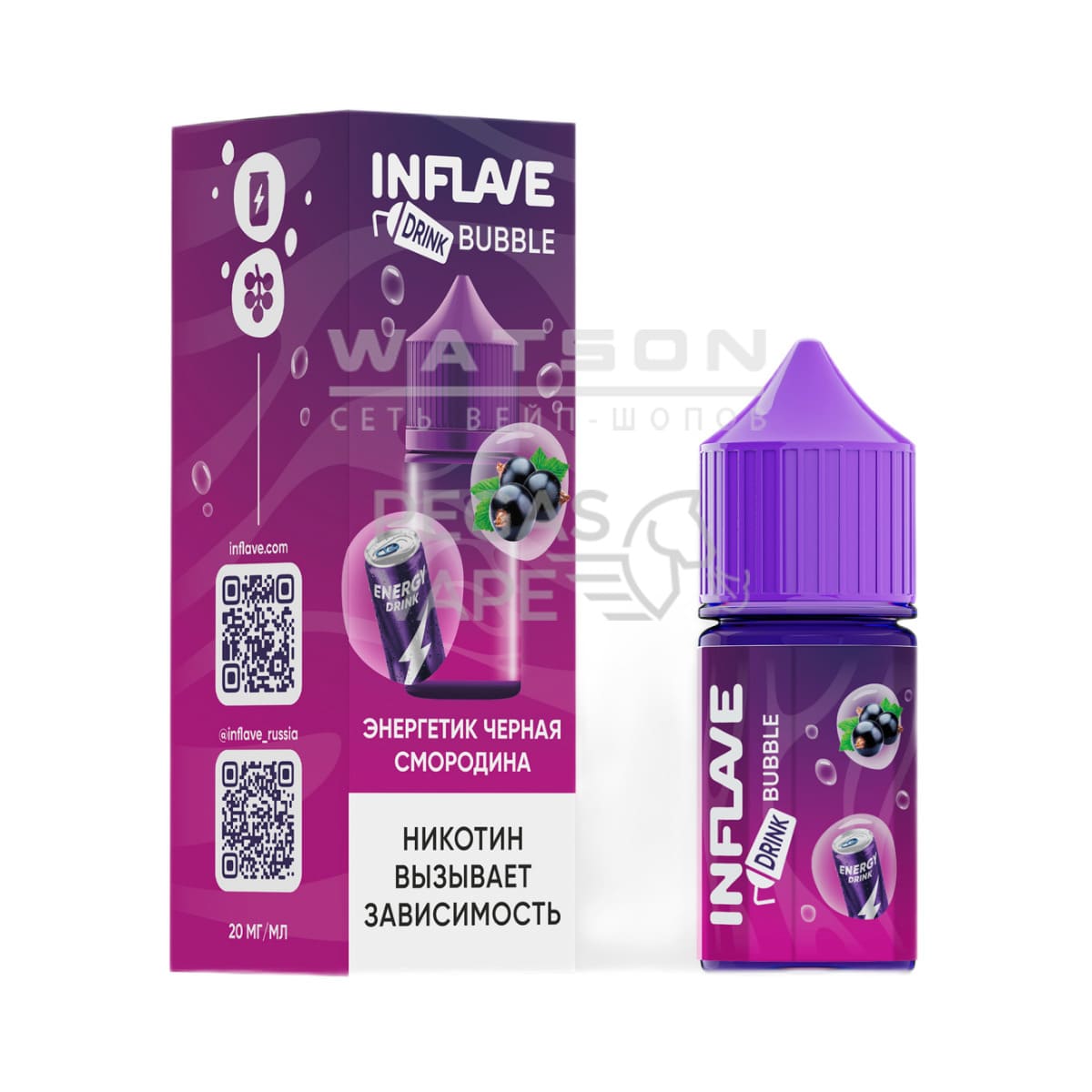 Жидкость INFLAVE BUBBLE (Кислая смородина) 30 мл 2% (20 мг/мл) Жидкость INFLAVE BUBBLE (Кислая смородина) 30 мл 2% (20 мг/мл)