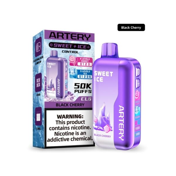 Электронная сигарета Artery CL6 50000 (NIC+ICE edition)  (Черная вишня)