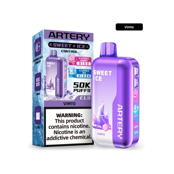 Электронная сигарета Artery CL6 50000 (NIC+ICE edition)  (ВИМТО Голубика апельсин)