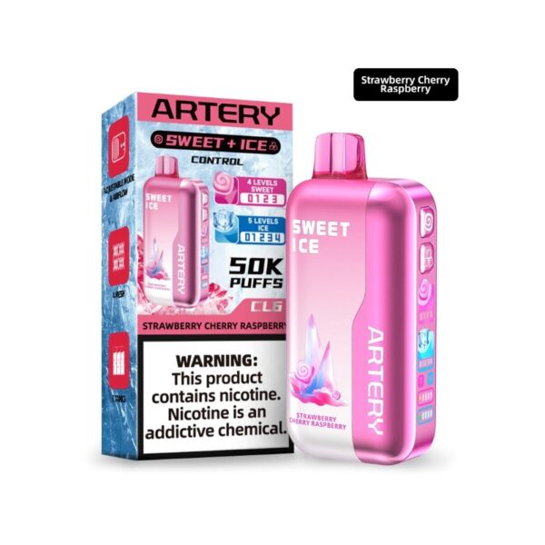 Электронная сигарета Artery CL6 50000 (NIC+ICE edition)  (Клубника вишня малина)
