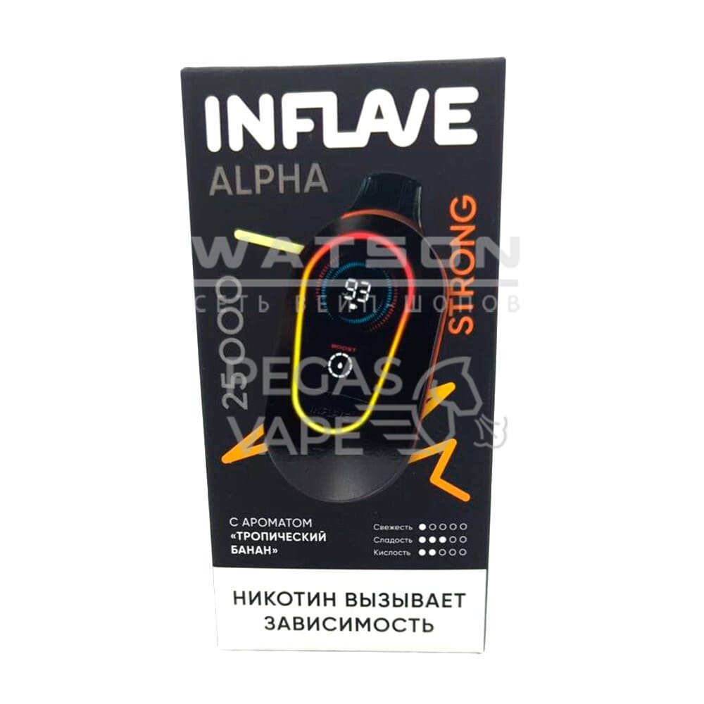 Электронная сигарета INFLAVE ALPHA 25000 STRONG (Тропический банан)