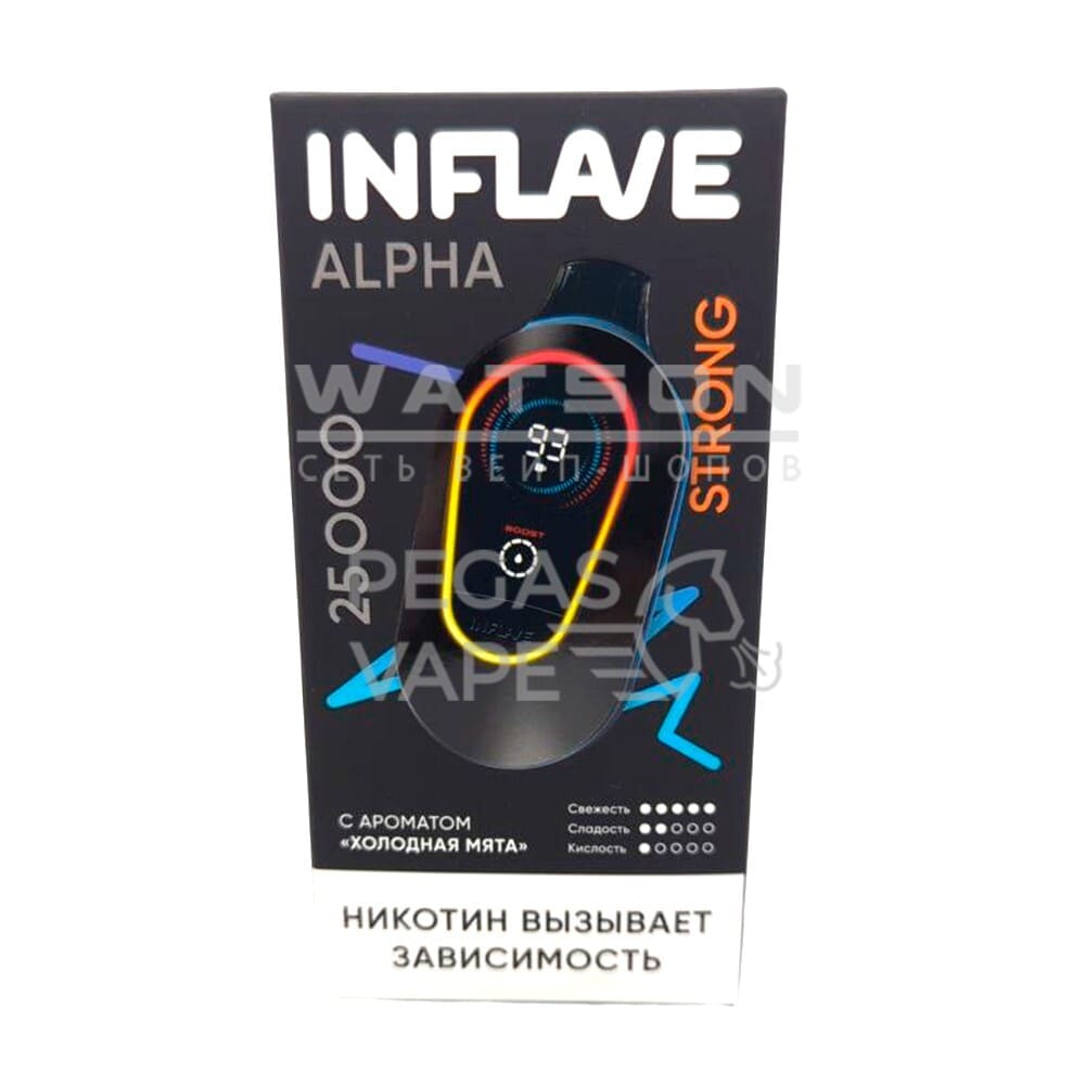 Электронная сигарета INFLAVE ALPHA 25000 STRONG (Холодная мята)