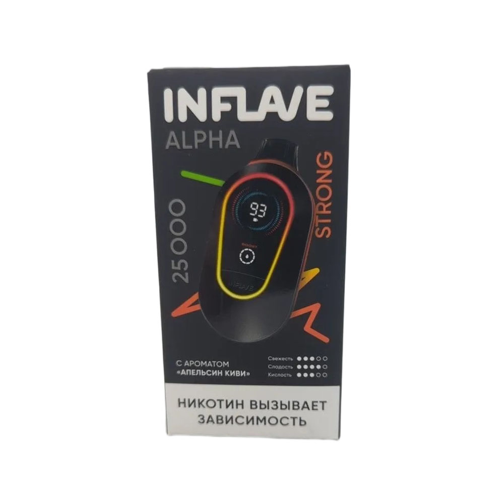 Электронная сигарета  INFLAVE ALPHA 25000 STRONG (Апельсин киви)