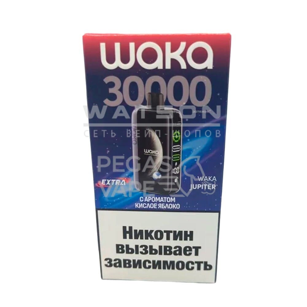 Электронная сигарета WAKA JUPITER DM 30000 EXTRA  (Кислое яблоко)