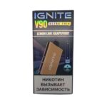 Электронная сигарета IGNITE V-90 (9000) GOLD  (Лимон лайм грейпфрут)