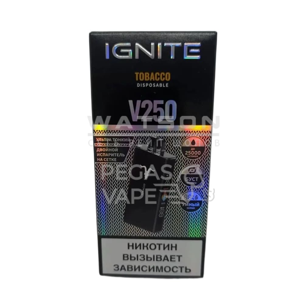 Электронная сигарета IGNITE V-250 BLACK (Табак)