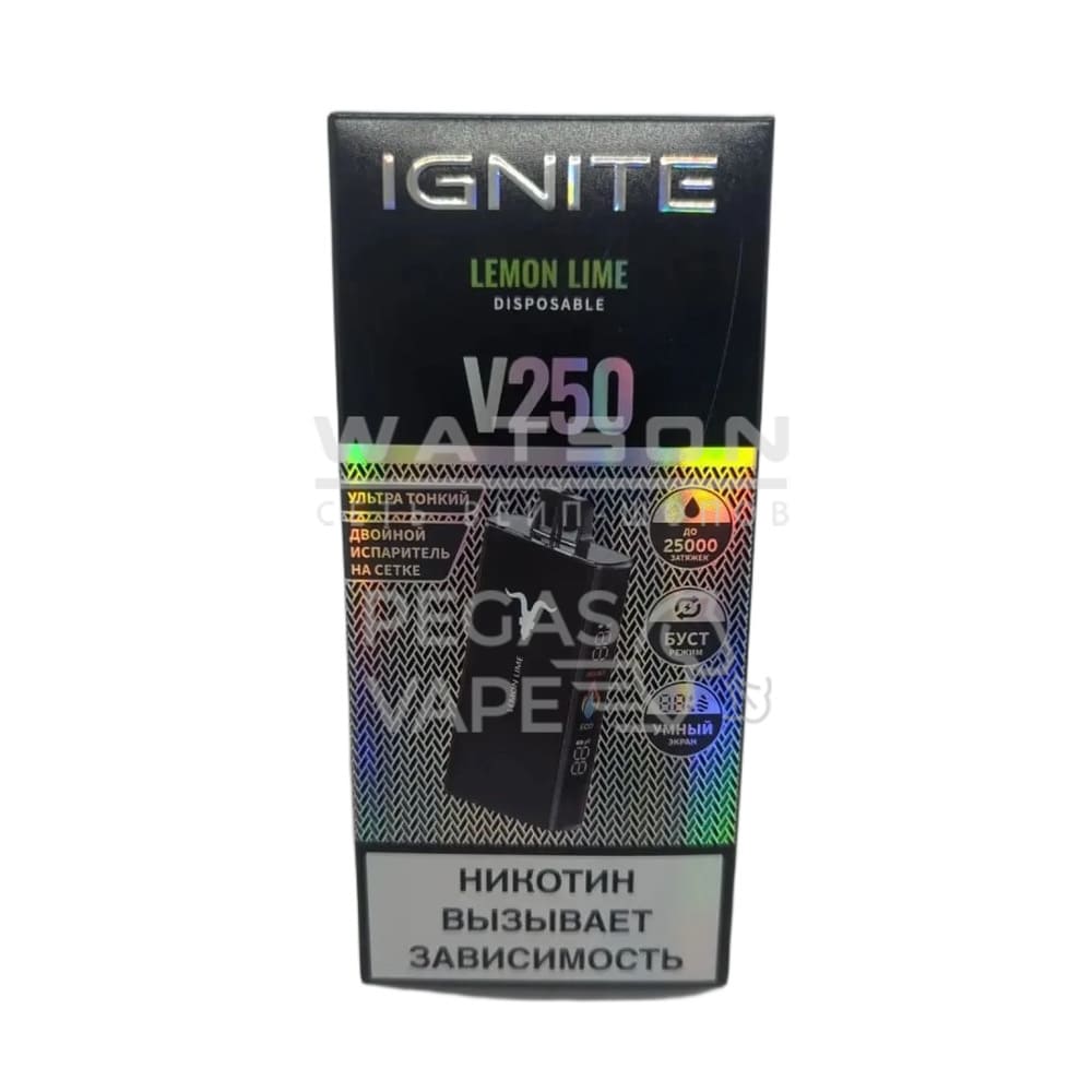 Электронная сигарета IGNITE V-250 BLACK (Лимон лайм)
