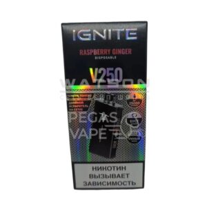 Электронная сигарета IGNITE V-250 BLACK (Малина имбирь)
