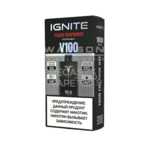 Электронная сигарета IGNITE V-100 (10000) (Персик малина)