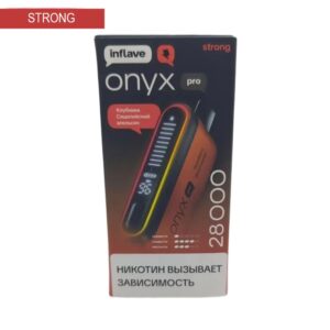 Электронная сигарета INFLAVE ONYX PRO STRONG 28000 (Клубника сицилийский апельсин)