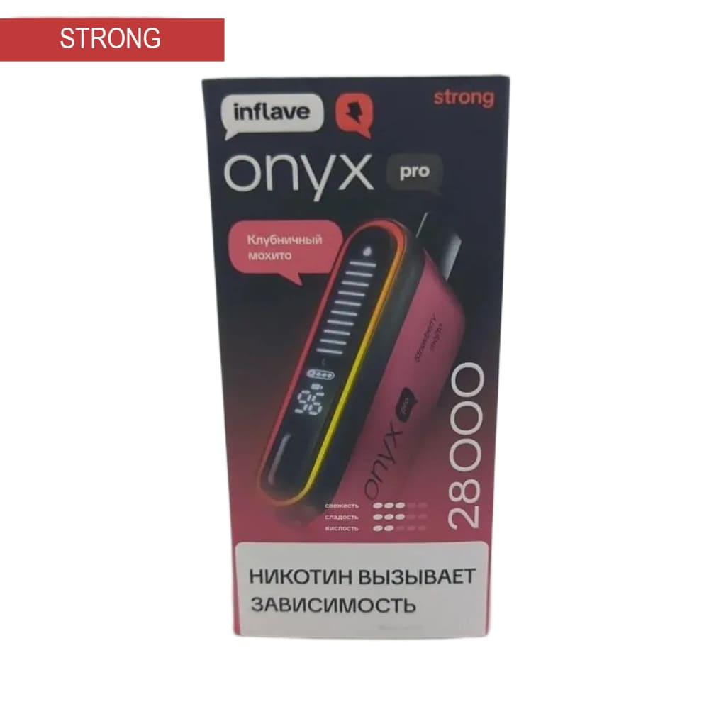 Электронная сигарета INFLAVE ONYX PRO STRONG 28000 (Клубничное мохито)