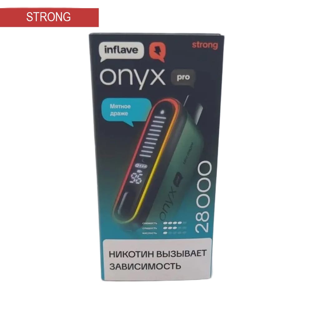 Электронная сигарета INFLAVE ONYX PRO STRONG 28000 (Мятное драже)