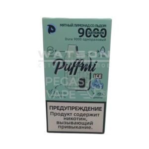 Электронная сигарета PUFF MI DURA NEW V2 9000 — Мятный лимонад со льдом